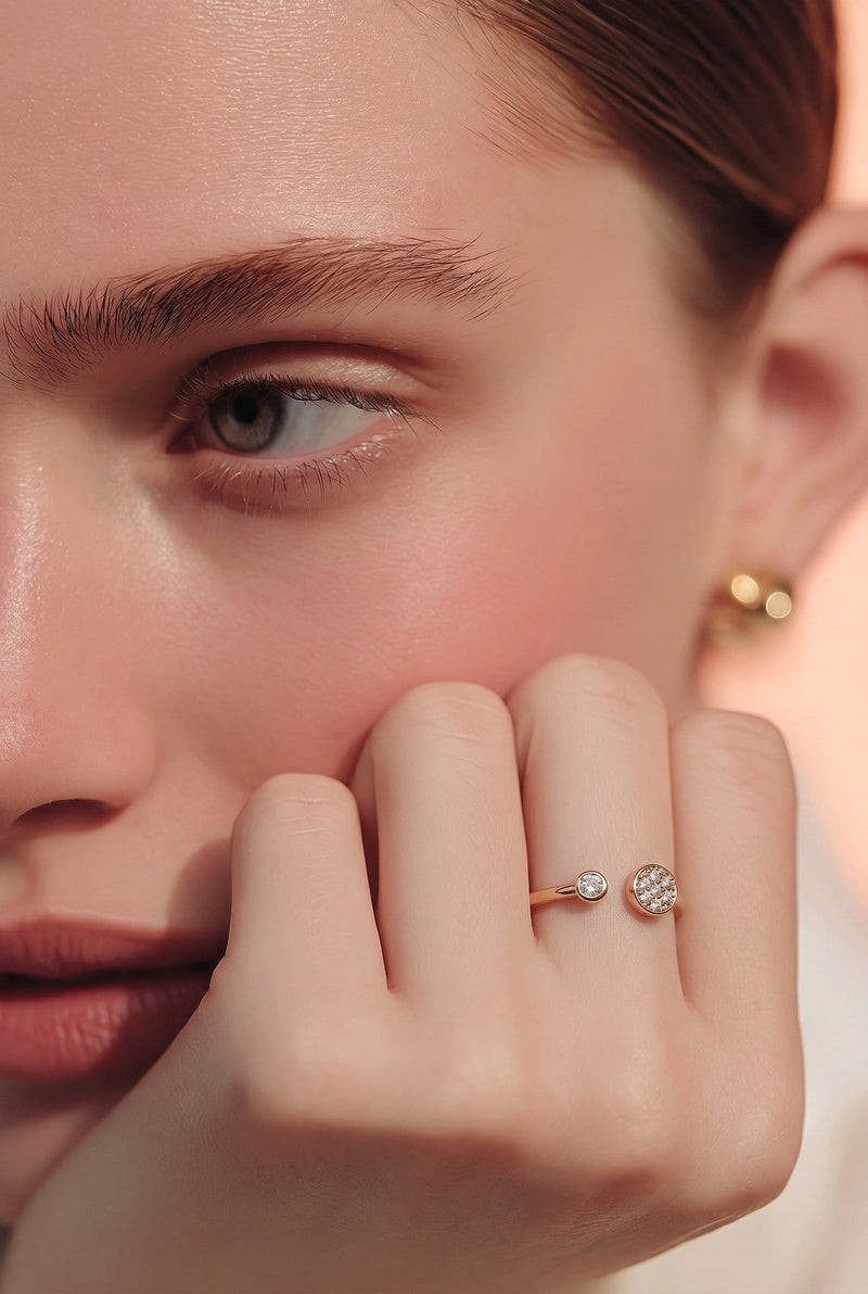 NNGR013 ZYN Shiny Round Adjustable Ring
