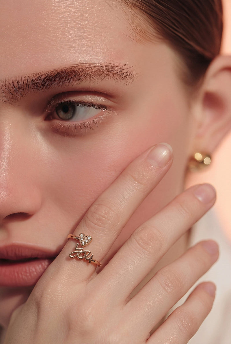 NNGR019 ZYN Love You Adjustable Ring