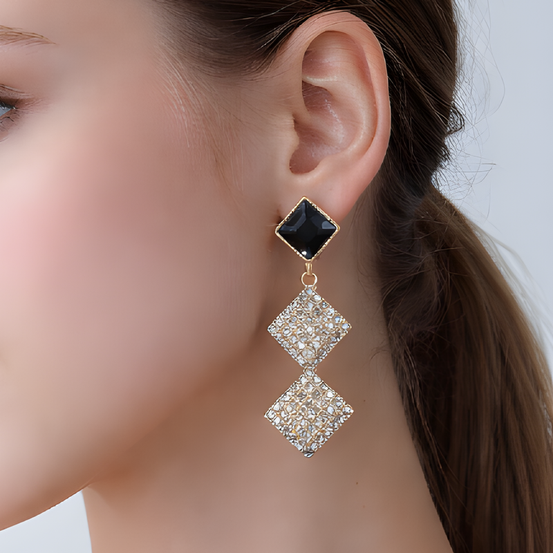 NNED002 ZYN Pearl Square Drop Earrings